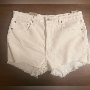 Levi's Cream Jean Shorts